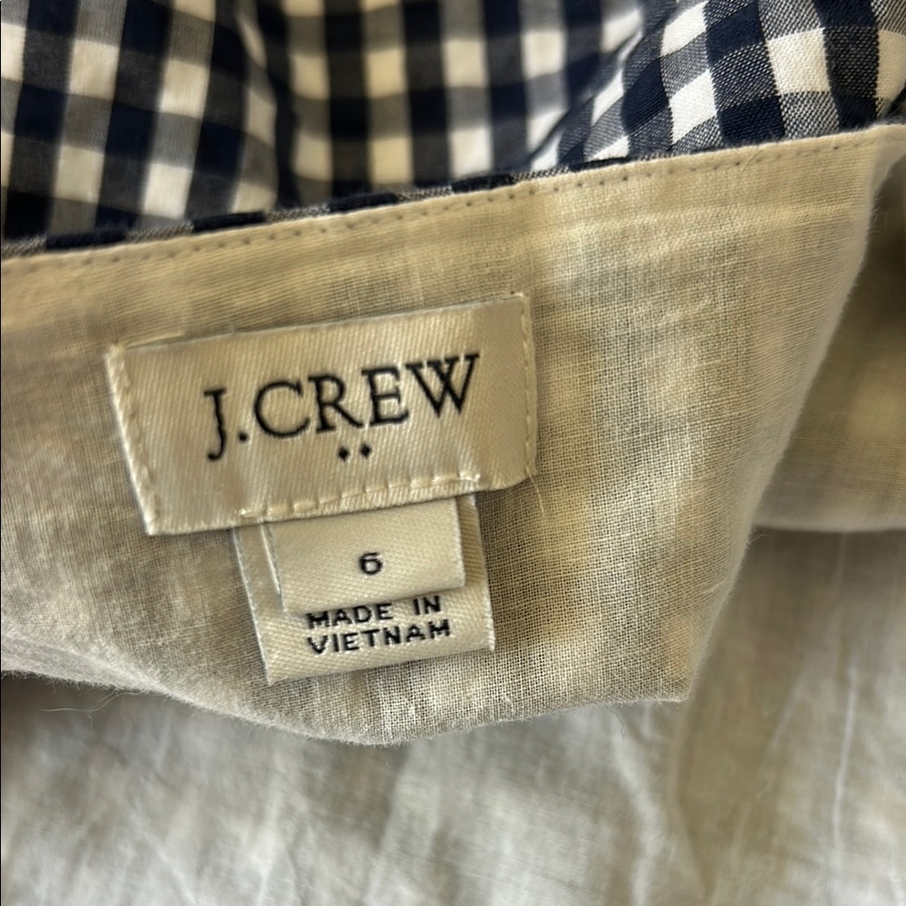 J Crew Blue and White Gingham Dress 6 - Picture 10 of 13